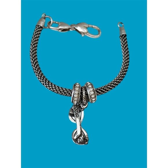 Brighton Beverly Glam 8" Sunglasses Charm Crystal Bead Stopper Bracelet - Picture 5 of 7